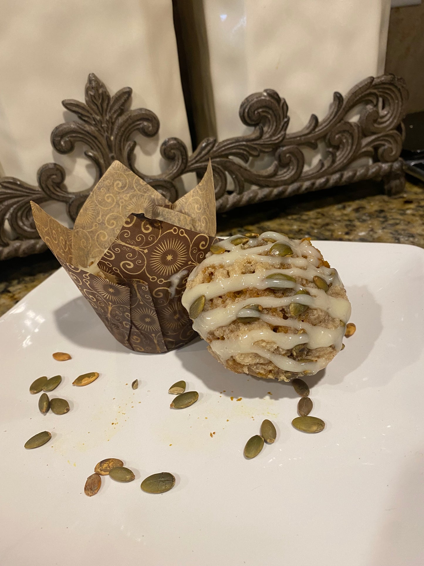 Banana walnut muffin